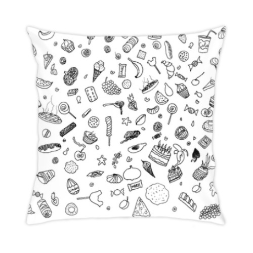 Подушка с принтом Вкусняшка