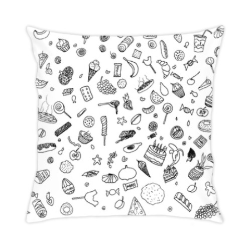 Подушка с принтом Вкусняшка