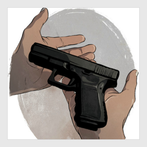 Постер с принтом Пистолет