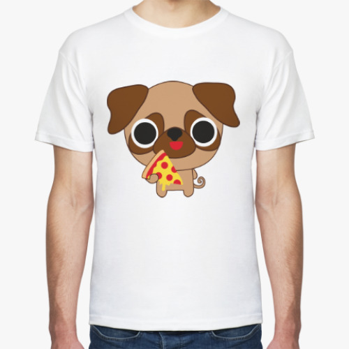 Футболка с принтом Мопс