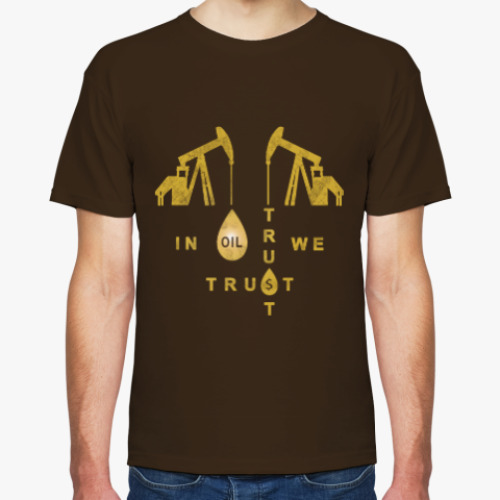 Футболка с принтом In Oil We Trust