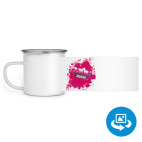 Кружка металлическая белая (круговая запечатка)