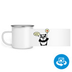 Кружка металлическая белая (круговая запечатка)