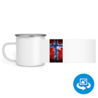 Кружка металлическая белая (круговая запечатка)