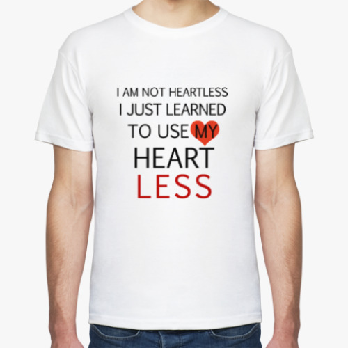 Футболка с принтом use my heart less