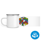 Кружка металлическая белая (круговая запечатка)