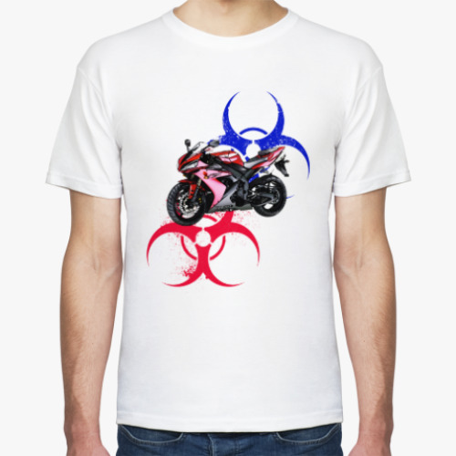 Футболка с принтом байк Yamaha R1