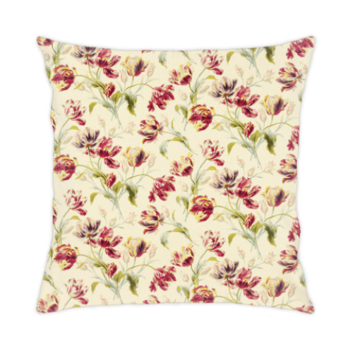 Подушка с принтом винтажные цветы