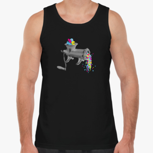 Майка с принтом Пиксельная мясорубка