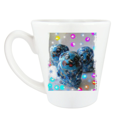 Чашка Латте с принтом Три барашка