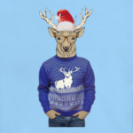 Олень в шапке Санты