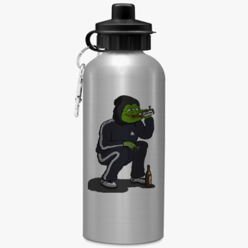 Бутылка с карабином (500 мл) с принтом Пепе