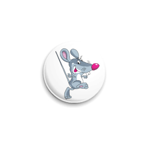 Значок 25мм с принтом  КРЫСА