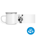 Кружка металлическая белая (круговая запечатка)