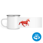 Кружка металлическая белая (круговая запечатка)