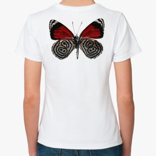 Классическая футболка с принтом Крылья Бабочка