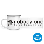 Кружка металлическая белая (круговая запечатка)