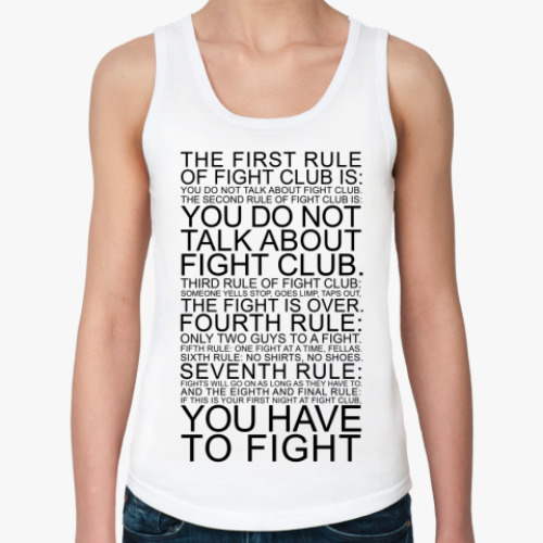 Женская майка с принтом Fight Club