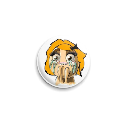 Значок 25мм с принтом Девочка