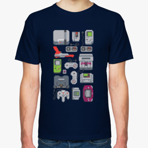 Футболка с принтом Пиксельная приставка