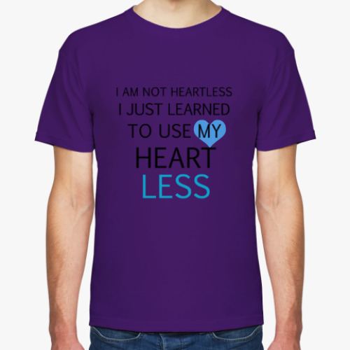 Футболка с принтом Use my heart less