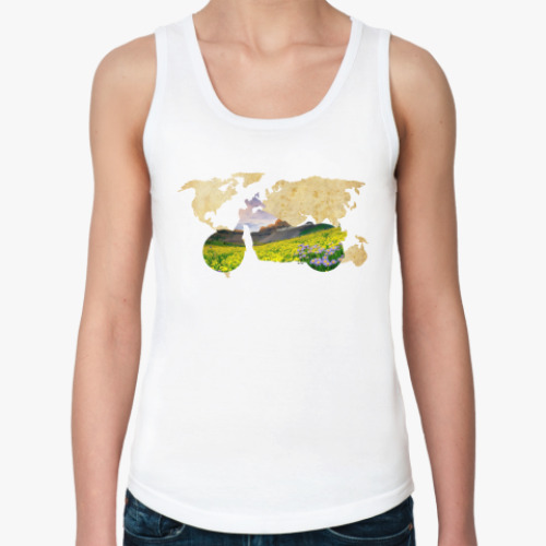 Женская майка Мотопейзаж