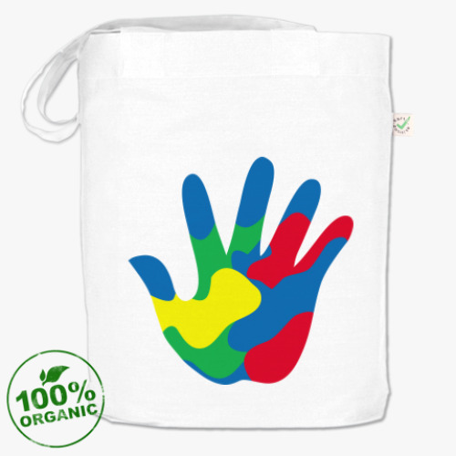 Сумка шоппер с принтом Отпечаток Руки