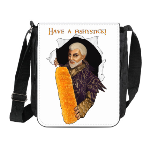 Сумка на плечо (мини-планшет) с принтом Рыбные палочки Шеогората (Skyrim)