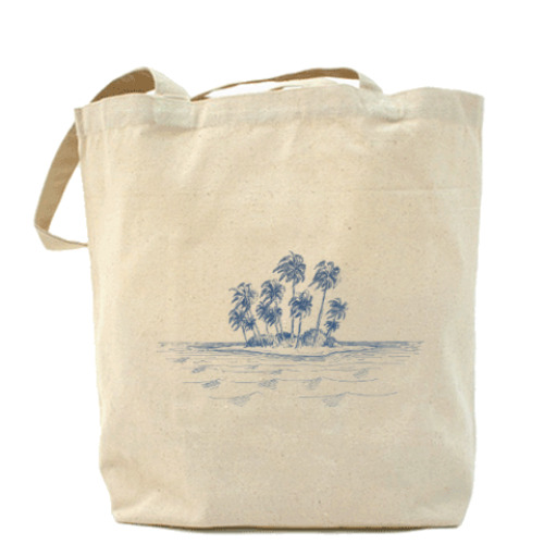 Сумка шоппер Море винтаж необитаемый остров