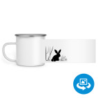 Кружка металлическая белая (круговая запечатка)