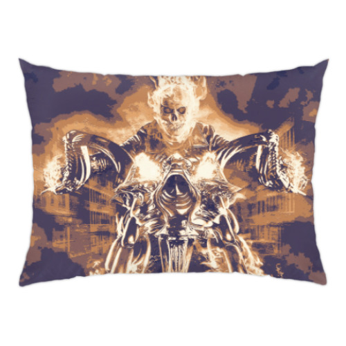 Подушка с принтом Призрачный гонщик