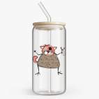 Банка с бамбуковой крышкой