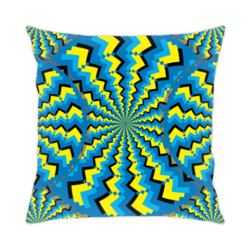 Подушка с принтом Иллюзия движения