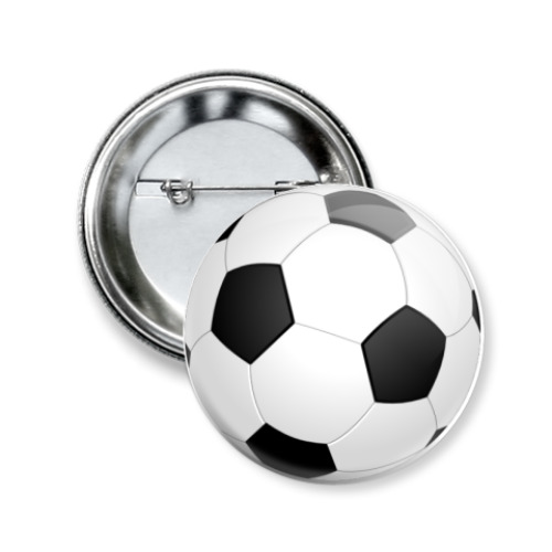 Значок 50мм с принтом мяч