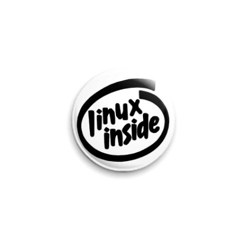 Значок 25мм linux
