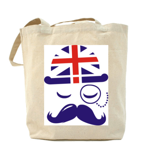 Сумка шоппер с принтом джентельмен