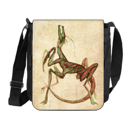 Сумка на плечо (мини-планшет) с принтом Зефра