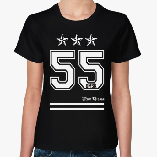 Женская футболка с принтом Омск