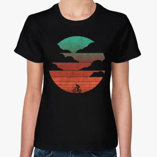 Женская футболка с принтом На закате