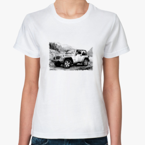 Классическая футболка с принтом Джип