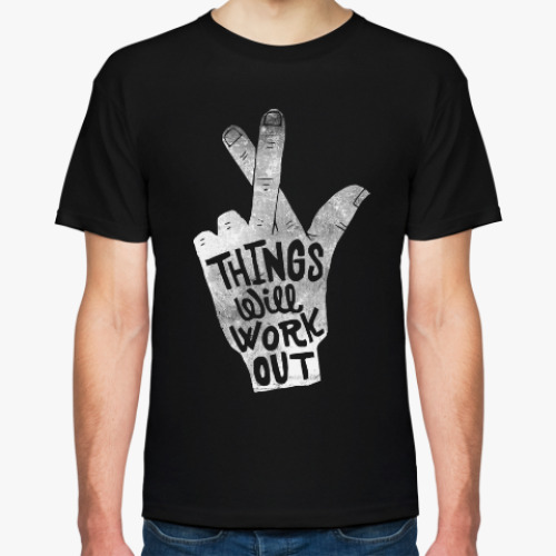 Футболка с принтом Fingers Crossed