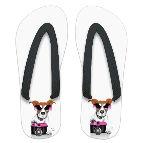 Шлепанцы (сланцы) с принтом дрт