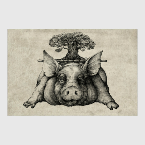Постер Свинья под дубом