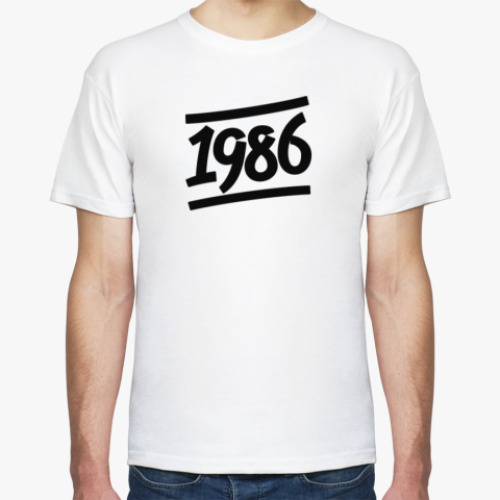 Футболка с принтом Надпись 1986