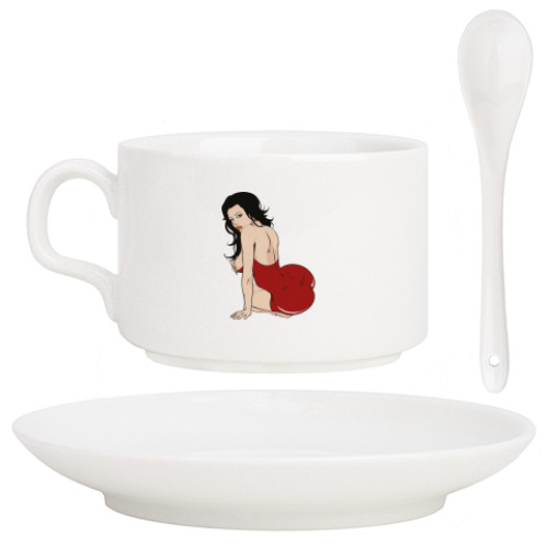 Кофейный набор с принтом Sexy Girl