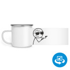 Кружка металлическая белая (круговая запечатка)