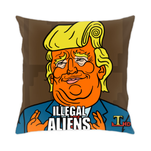 Подушка с принтом Дональд Трамп
