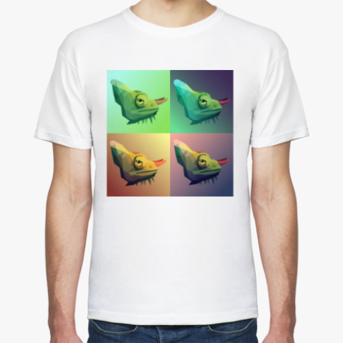 Футболка с принтом Хамелеоны