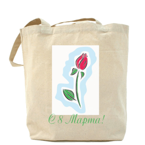 Сумка шоппер с принтом Цветок