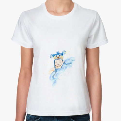 Классическая футболка с принтом Сладкий сон